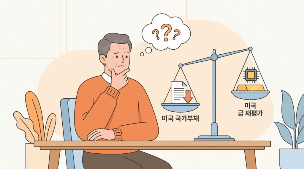 미국국가부채 미국 금 재평가